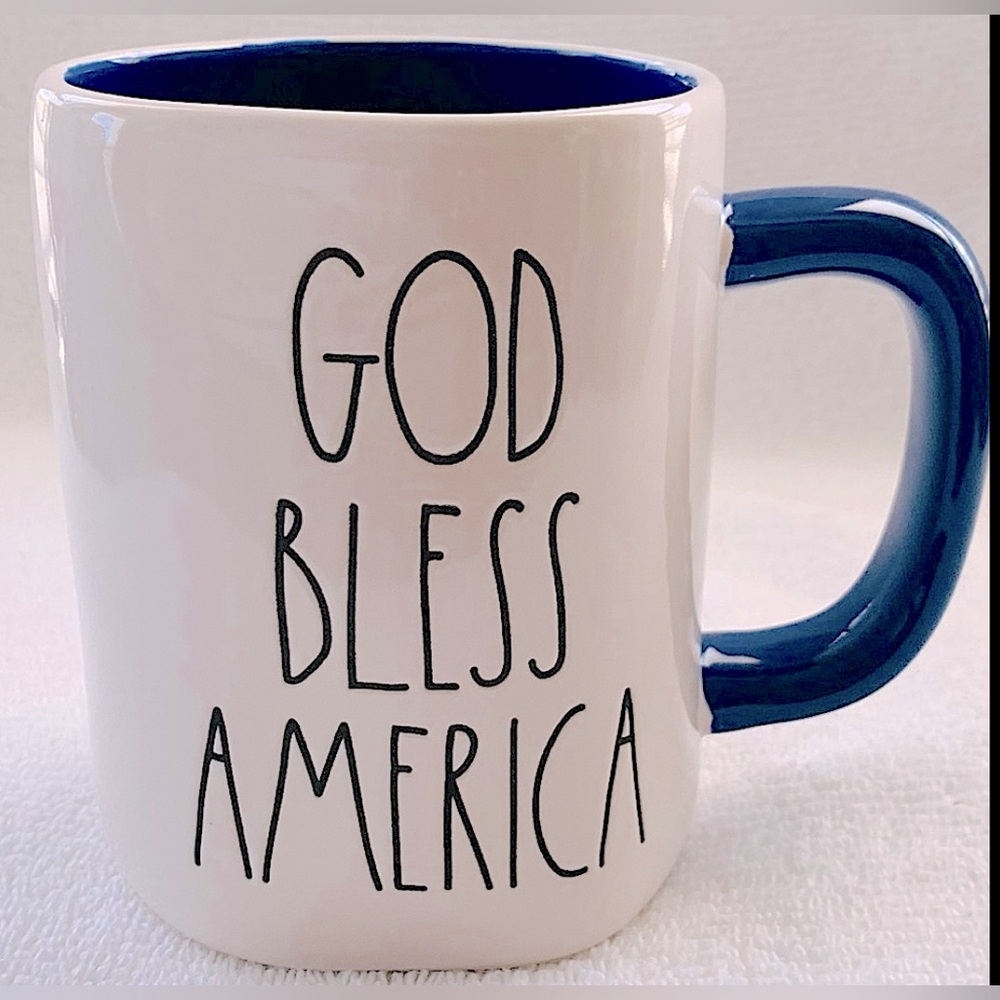 Rae Dunn Patriotic Fourth of July God Bless America Mug